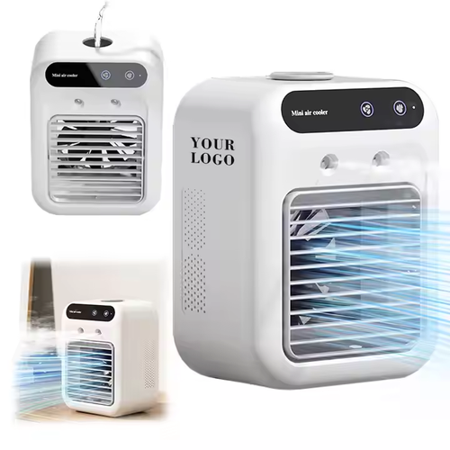 Rechargeable Evaporative Air Cooler Small Air Conditioner Humidifier Desk Spray Fan Portable Personal Air Conditioner