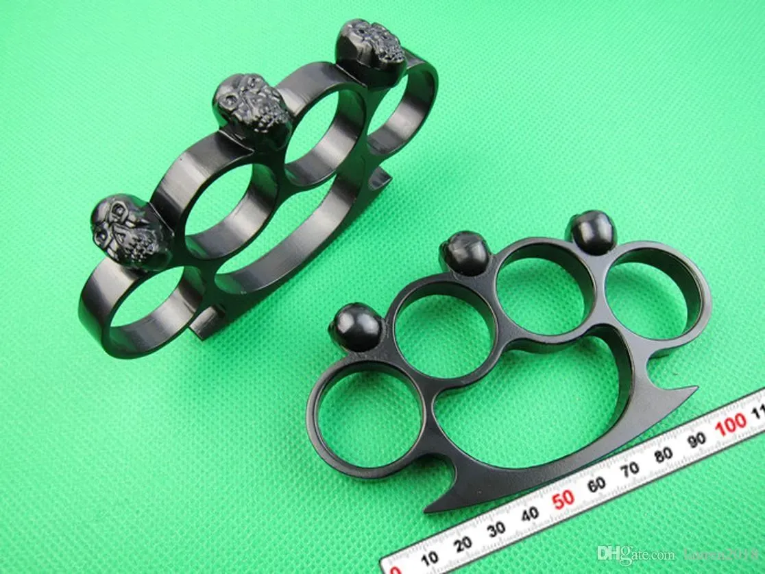 Heavy Duty Gear Skull Metal Knuckle Duster - Powerful Self Defense Tool for Men