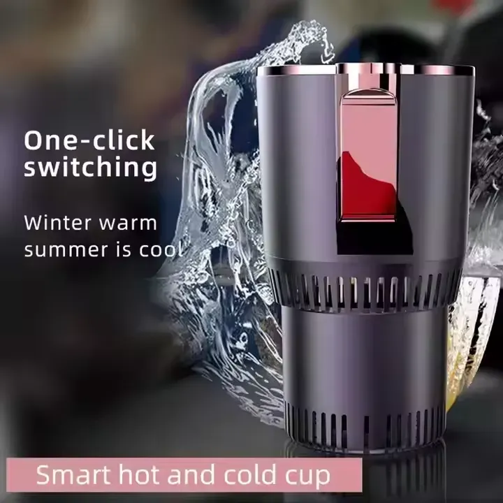 🚗⚡ SmartCar Dual-Temp Cup: 2-in-1 Cooling (5°C) & Heating (58°C) 🌡️ | Touchscreen | Silent & Portable