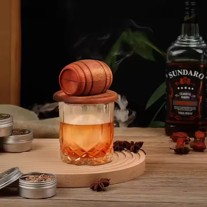 🔥 Artisan Wooden Smoke Infuser Kit ✨ Premium Cocktail Smoker + Luxury Gift Box 🥃🌳
