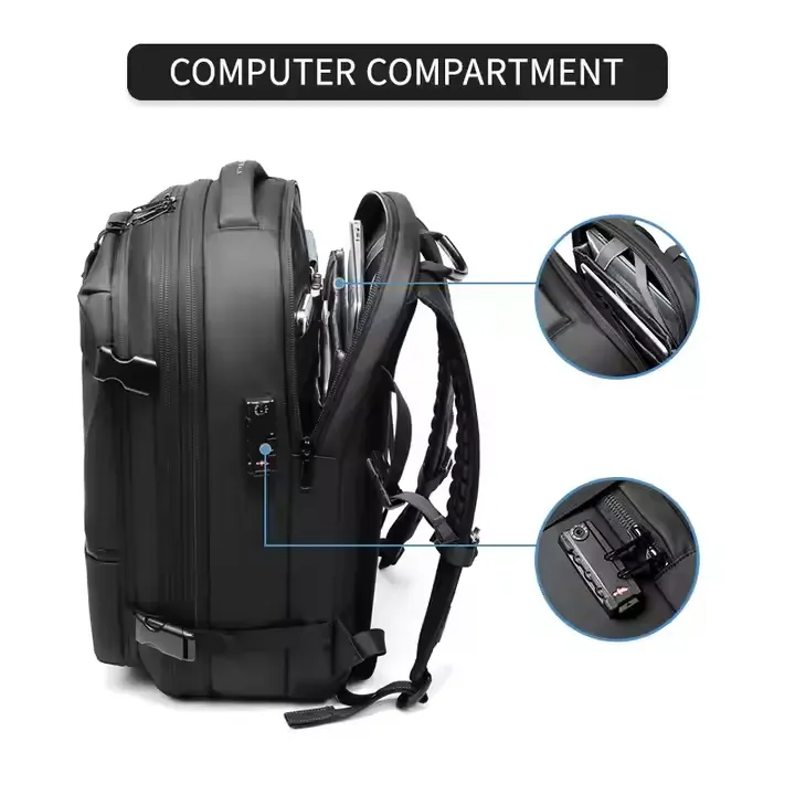 Vacuum-Expand Travel Backpack 🧳✈️ TSA Lock + 24  Suitcase Capacity | Laptop Compartment & Waterproof