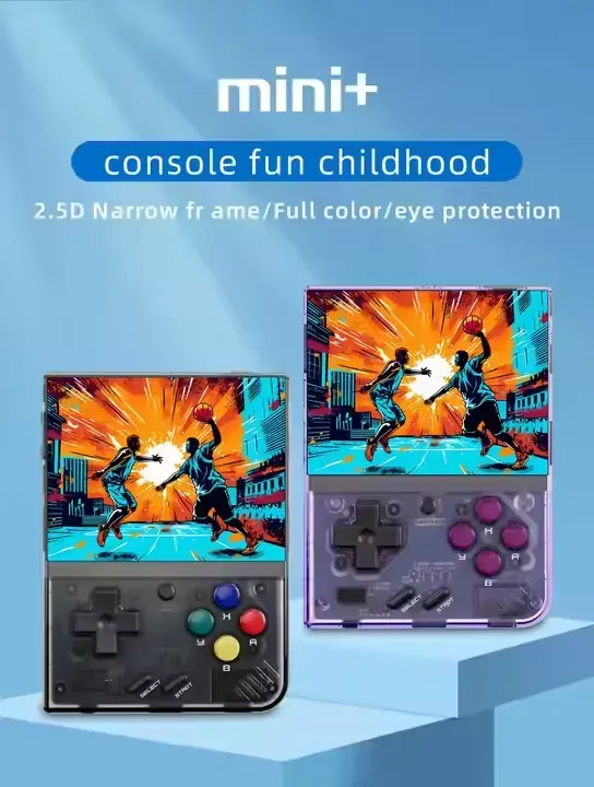 Miyoo Mini Plus Retro Handheld Console | 3.5 IPS HD Screen 📺 5000+ Games | TV 4K Output | 7+ Hr Battery