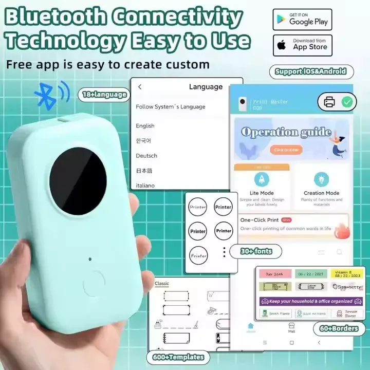 🖨️ Phomemo D30 Mini Label Maker Pro ✨ No Ink, APP-Controlled & BPA-Free! 🏷️