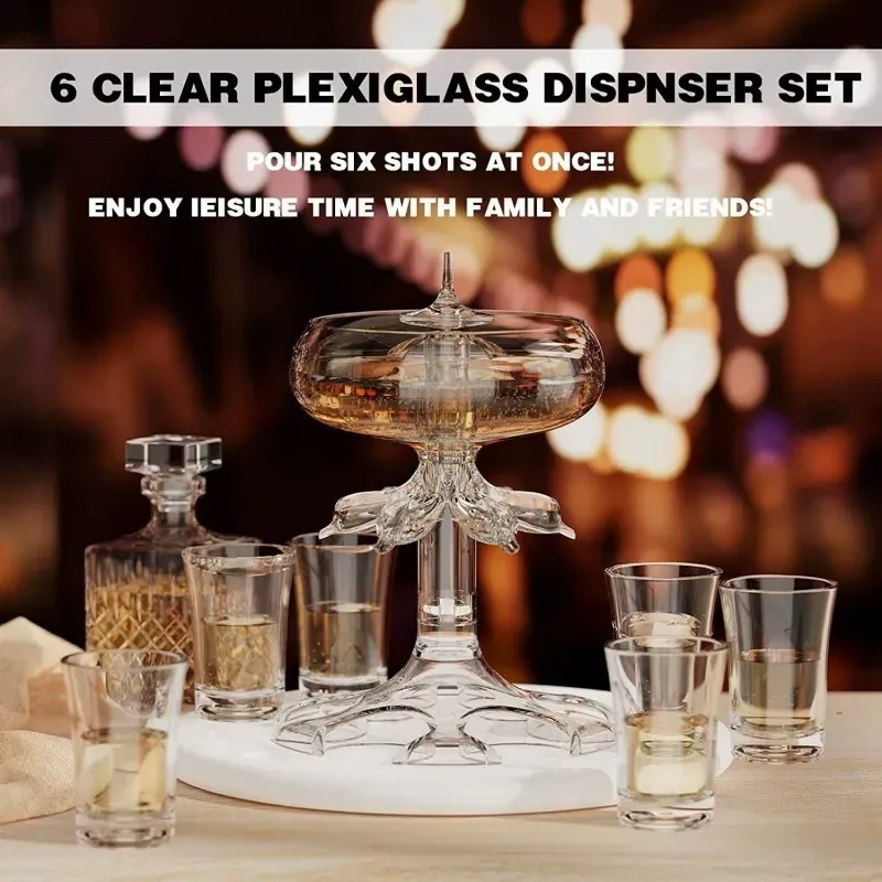 ✨ 2nd Gen LED Party Shot Roulette Set 🎯 - Unbreakable Design + 6-Cup Magic! 🍷