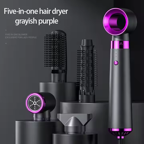 Newly designed 5-in-1 hot air brush hair dryer, high-speed one-step hair dryer, electric hair dryer, brush shaped doodling set
