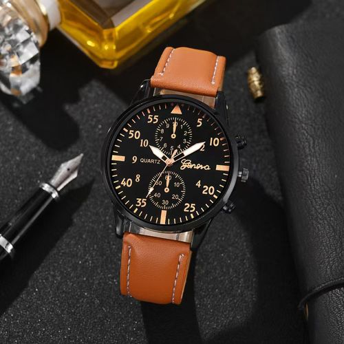Men Sports Man Business Luxury Watches Set Leather Bracelet Men Quartz Wristwatch Casual Clock Fashion Jewelry Sets