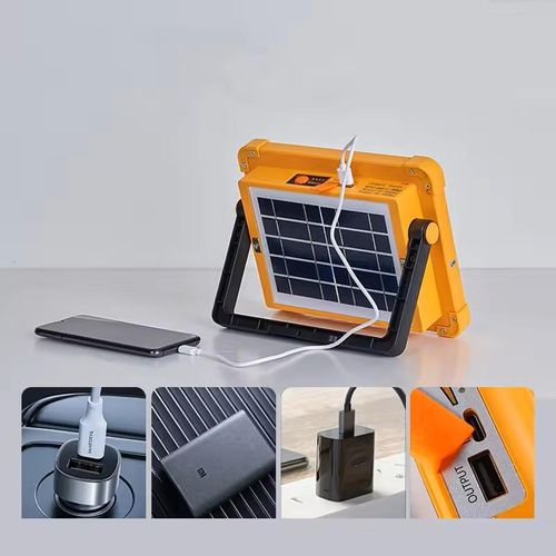 Solar charging floodlight