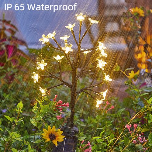 solar cherry blossom shape branch lights
