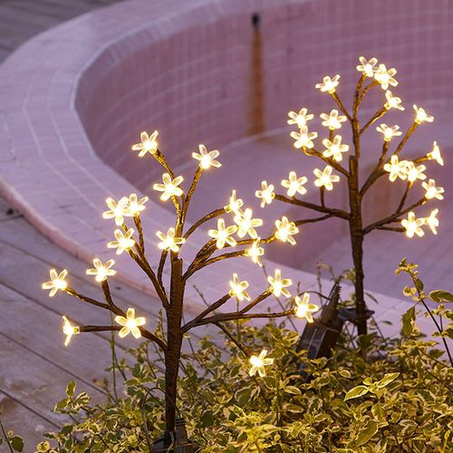 solar cherry blossom shape branch lights