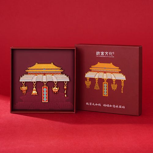 故宫文化 故宫太和殿福禄如意冰箱贴 个性创意中国风冰箱贴磁贴贴饰