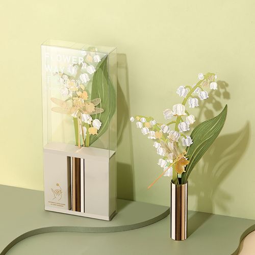 手心里 手心花道铃兰 花道插花创意金属桌面摆件扩香礼物饰品文创F