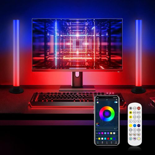 (2 Packs)ALLXNOX LED RGBIC Smart Light Bars APP&Remote Control 16 Million Color 300+Lighting Mode Game&TV Light Bars Music Synchronization For Living Room& Game &Party