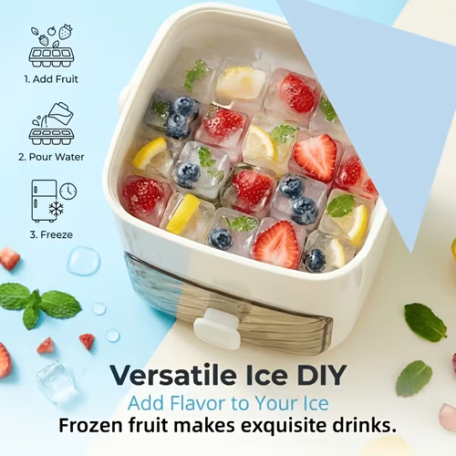 Press Cube of Ice Mold with Lid