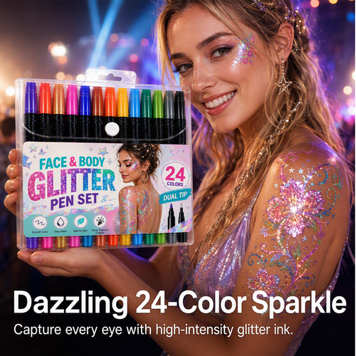 24-Color Double-Ended Glitter Color