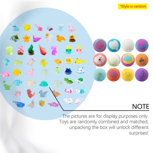 12pcs Cute Ocean Bath Bombs with Surprise Inside X12