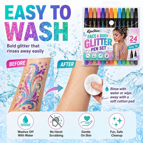 24-Color Double-Ended Glitter Color