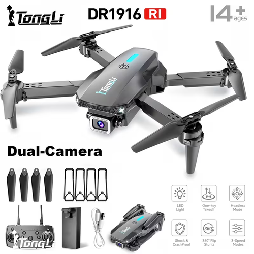 TongLi Dual-Camera Aerial Photography RC Drone, Drop-Resistant Material