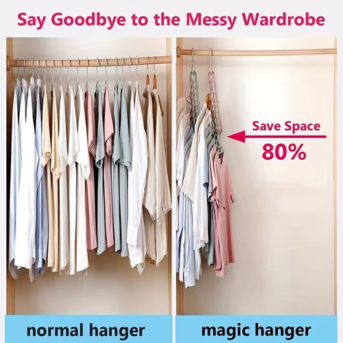 10pcs Heavy-Duty Foldable Plastic Hangers