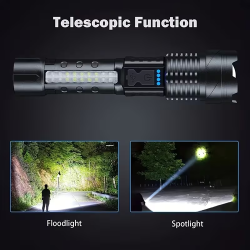 YANHUO 1pcs Super Powerful Rechargeable Flashlight Floodlight