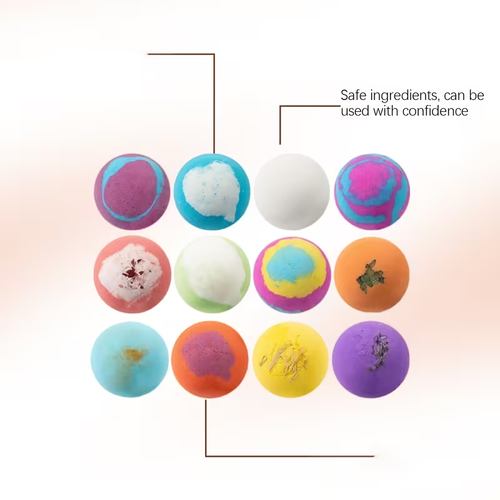 12pcs Cute Ocean Bath Bombs with Surprise Inside X12