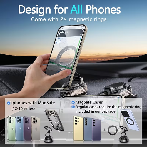2-In-1 Adjustable Foldable Magnetic Phone Mount