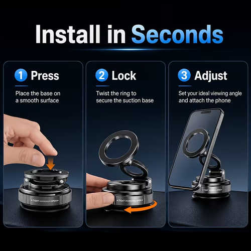 2-In-1 Adjustable Foldable Magnetic Phone Mount