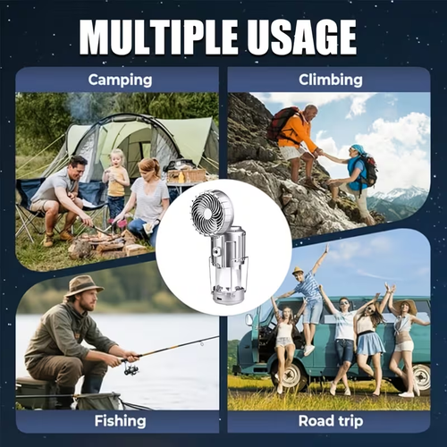 Solar Camping Fan Light, Ceiling Fan Light