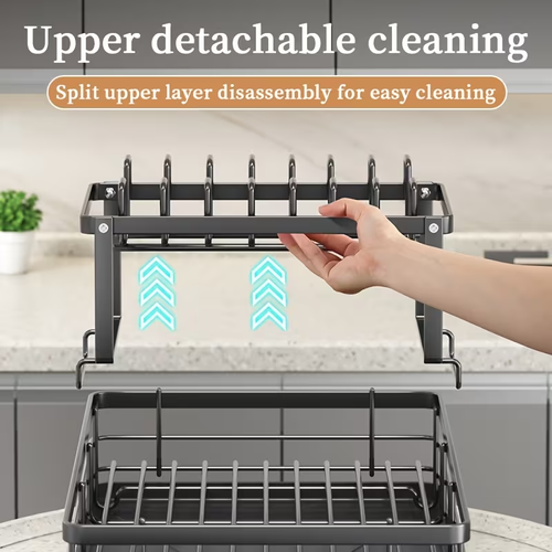 2-Tier Metal Dish Drying Rack
