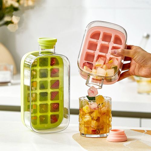 New ice cube curling pot two in one press water ice cube ice box ice making artifact high value portable ice cube mold