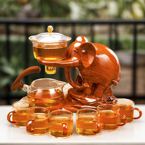 Elephant-Inspired Magnetic Glass Teapot – Where Playful Design Meets Premium Quality! Ideal for Memorable Tea Moments
