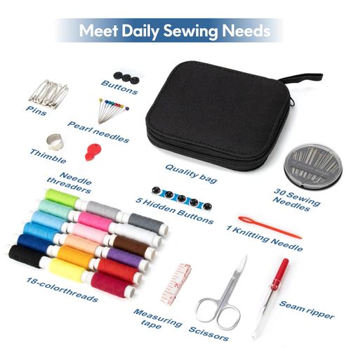 Portable Travel Sewing Kit for Adults