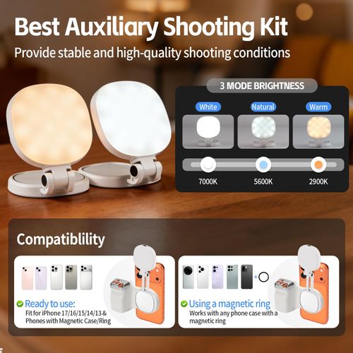 Magnetic Phone Camera Grip, Selfie Handle Snap for iPhone Magsafe Android