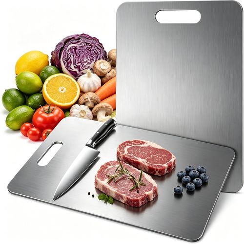 Titanium Cutting Board, Stainless Steel Chopping Board for Kitchen, Meat & Vegetables 34*23cm
