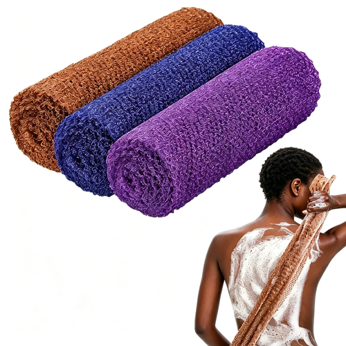 3pcs African Net Long Shower Sponge, Male And Female Body Exfoliation Net