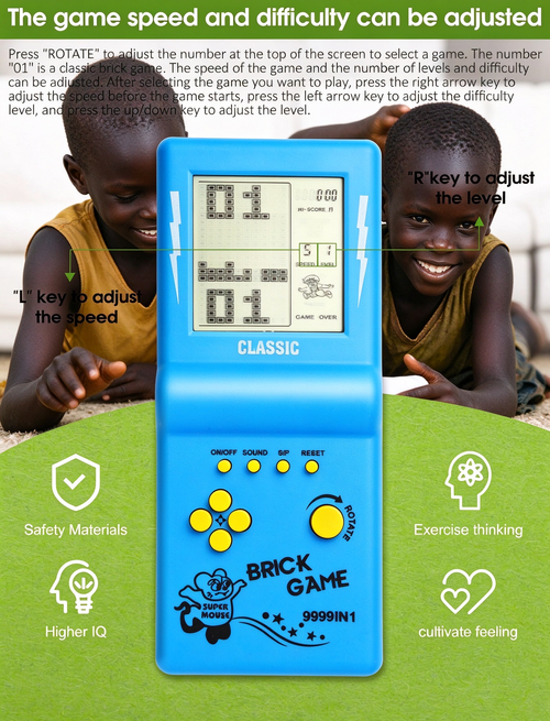 Retro Handheld Brick Game Console
