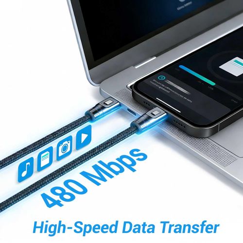 2-in-1 USB-C Phone Wrist Lanyard Cable