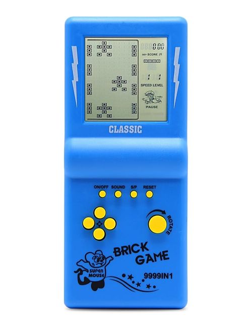 Retro Handheld Brick Game Console,Tank Racing Building Block Game