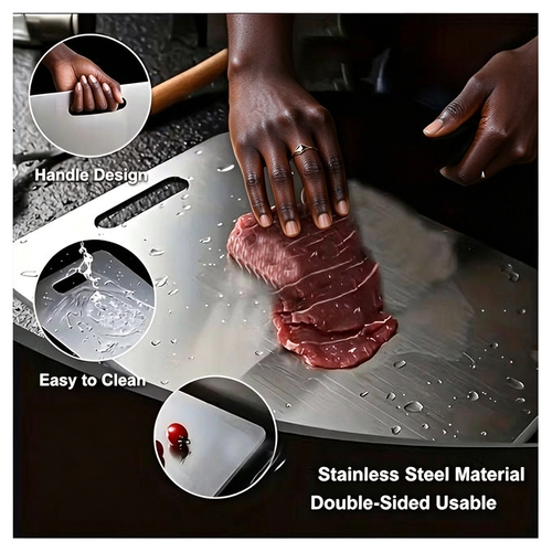 Titanium Cutting Board, Stainless Steel Chopping Board for Kitchen, Meat & Vegetables 34*23cm
