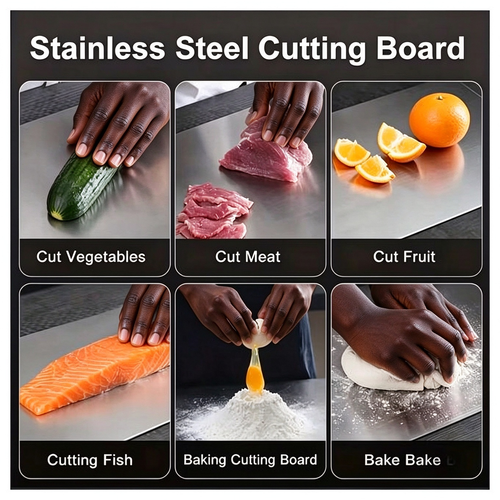 Titanium Cutting Board, Stainless Steel Chopping Board for Kitchen, Meat & Vegetables 34*23cm