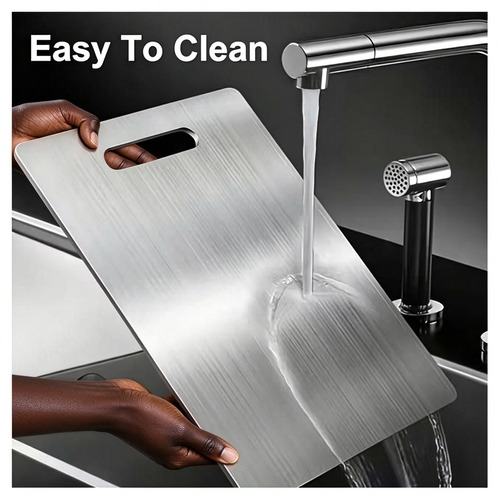 Titanium Cutting Board, Stainless Steel Chopping Board for Kitchen, Meat & Vegetables 34*23cm