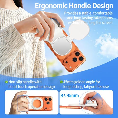 Magnetic Phone Camera Grip, Selfie Handle Snap for iPhone Magsafe Android