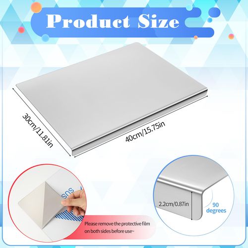 Stainless Steel Cutting Board with Lip, Metal Chopping Board for Kitchen