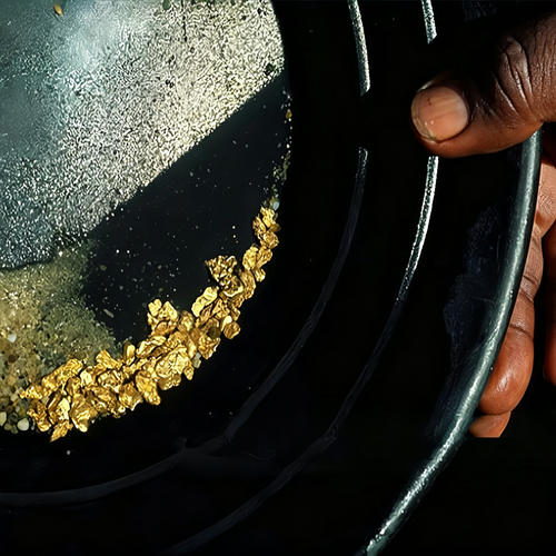 Golden Panning Pan