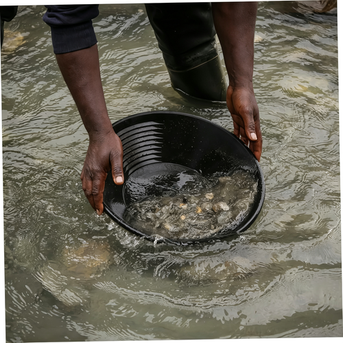 Golden Panning Pan
