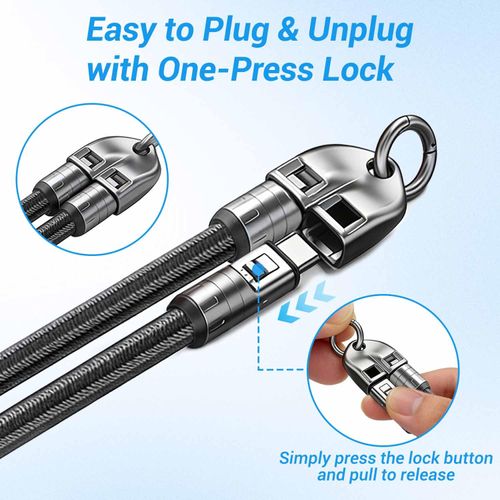 2-in-1 USB-C Phone Wrist Lanyard Cable