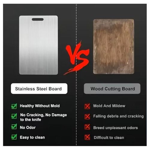 Titanium Cutting Board, Stainless Steel Chopping Board for Kitchen, Meat & Vegetables 34*23cm