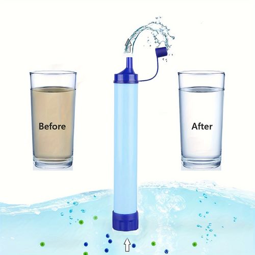 Portable Water Filter, Water Filtration Straws for Hiking, Travel and Emergency