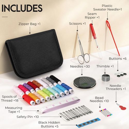 Portable Travel Sewing Kit for Adults
