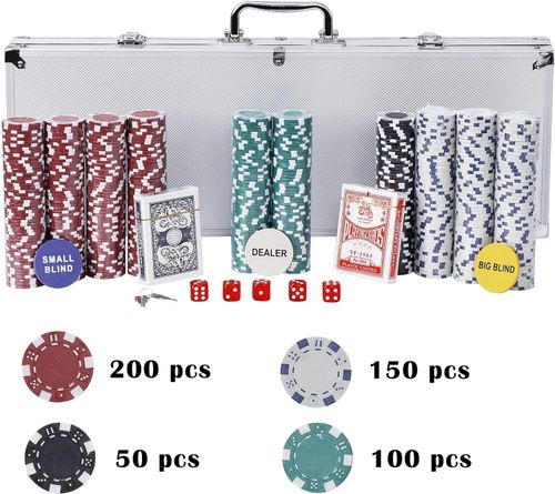 500PCS Poker Chip Set
