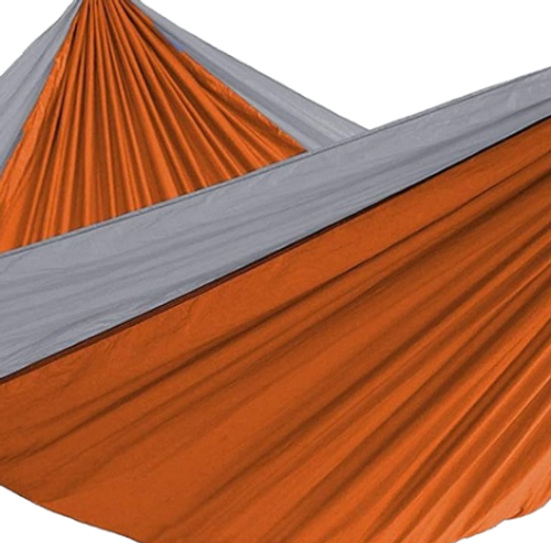 Outdoor single,double parachute hammock, color-blocked nylon widened swing, indoor leisure